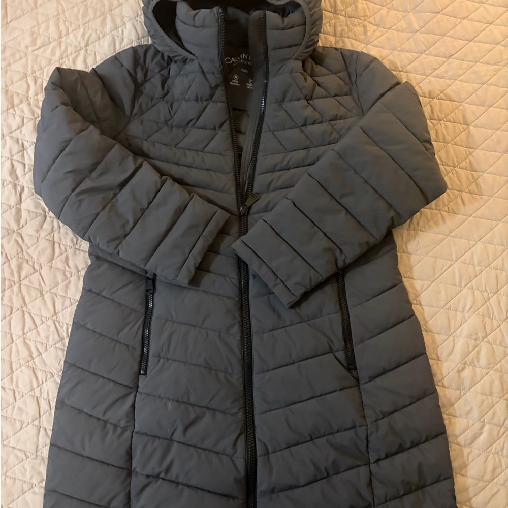 Calvin Klein Women's Charcoal Puffer Jacket
